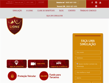 Tablet Screenshot of lionsprotecaoveicular.com.br